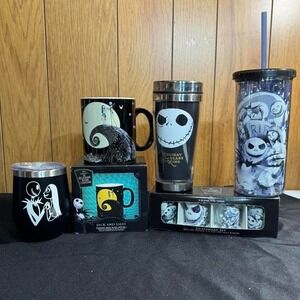 Nightmare Before Christmas Drinkware  set - 2 mugs, 2 tumblers, 4‎ shot glasses
